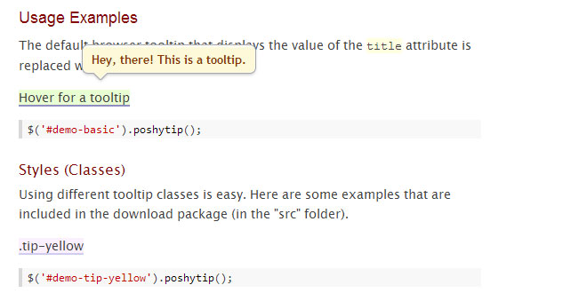 Poshy Tip jQuery Plugin